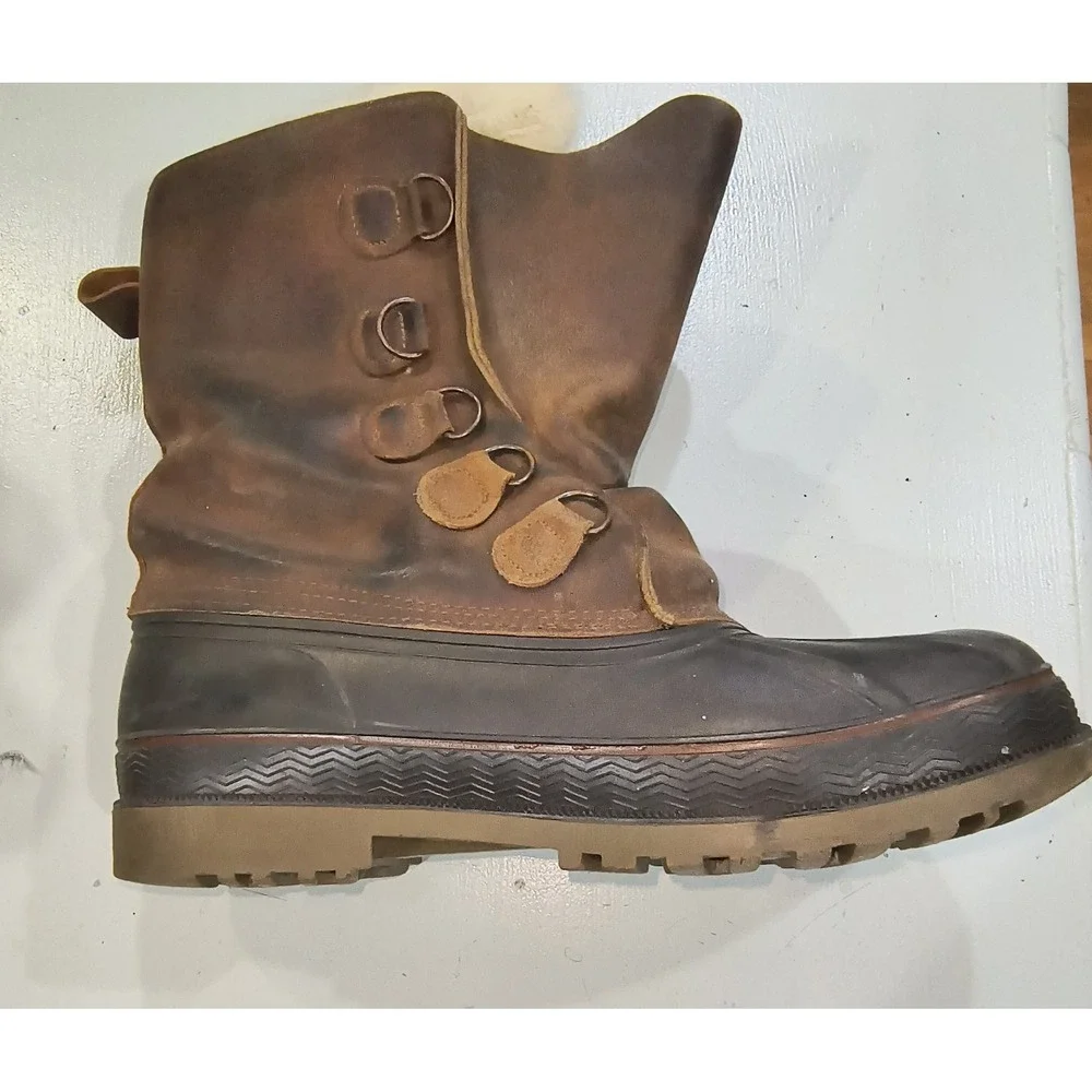 Vintage LaCrosse Iceman 70436 Winter Pac Boots Men's Size 11 Made In USA Leather